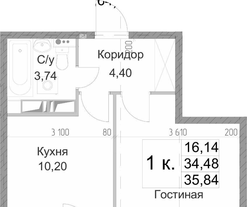 квартира г Санкт-Петербург метро Лесная ул Студенческая 14к/1 фото 1