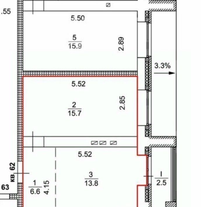 квартира р-н Томский д Кисловка ул Строителей 25а фото 2