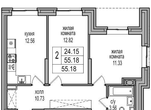 квартира г Санкт-Петербург п Парголово проезд Толубеевский 32 метро Парнас фото 1