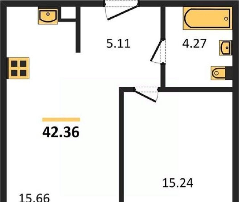 квартира г Калининград р-н Ленинградский ул Куйбышева 84 фото 15