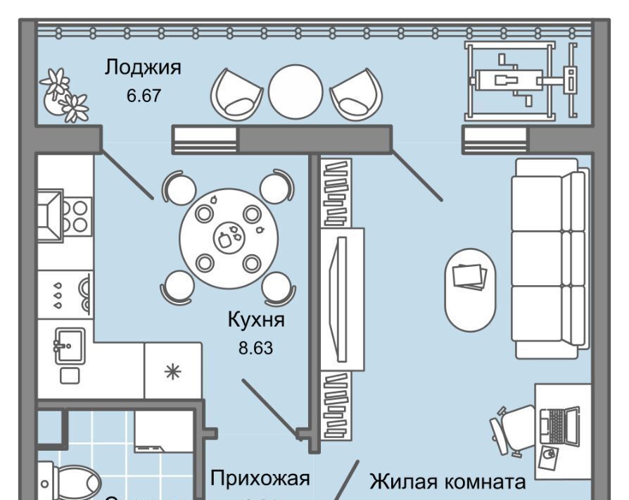 квартира г Ульяновск р-н Заволжский Новый Город ЖК Юлла 10-й кв-л фото 1