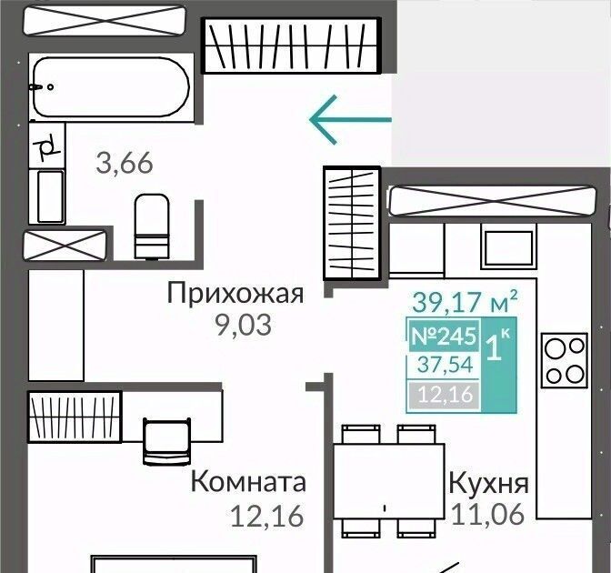 квартира г Симферополь р-н Киевский Крымская Роза ЖК «Абрикос 2» фото 1