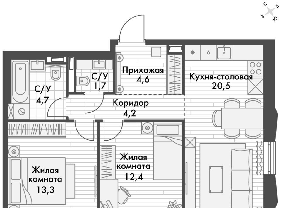 квартира г Владивосток р-н Ленинский ул Крылова 10/2 фото 1