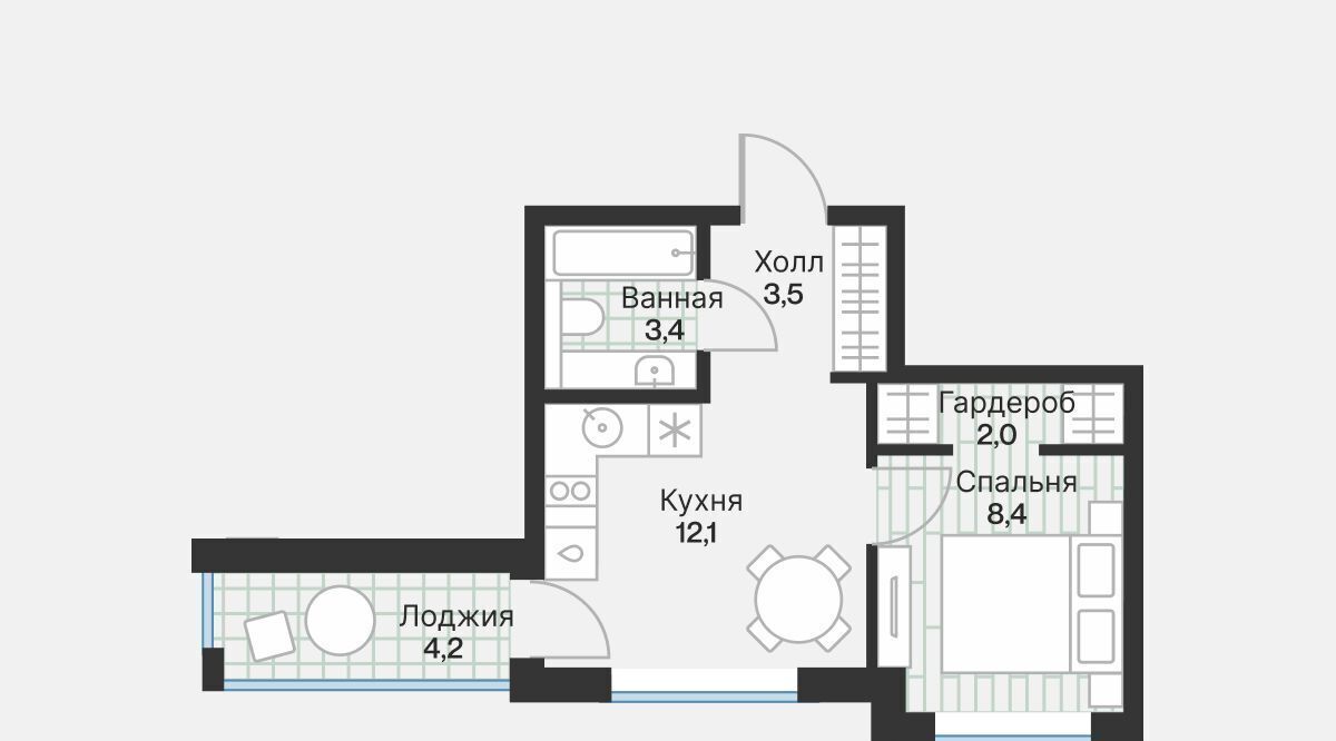 квартира г Тюмень р-н Калининский ул Ямская 1/22 159с фото 4