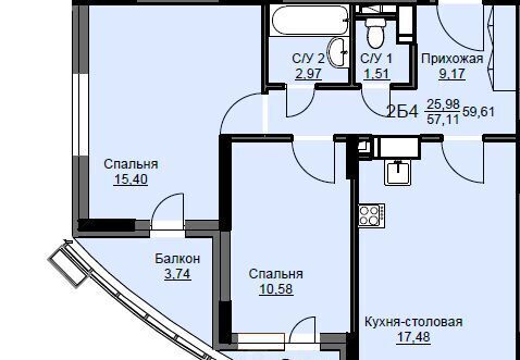 квартира городской округ Щёлково Железнодорожная, Соболевка мкр, Соболевка жилой комплекс, к 7 фото 1