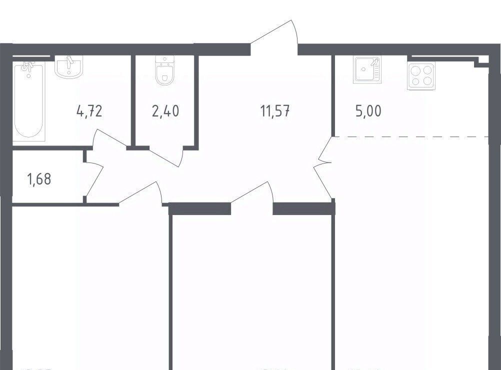 квартира городской округ Люберцы п Жилино-1 2-й кв-л, Томилино, 1к 1 фото 1