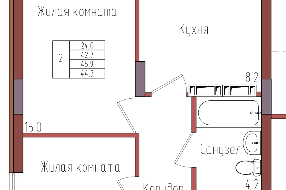 квартира г Калининград ул Дубовая аллея 3ак/2 городской округ Калининград фото 1