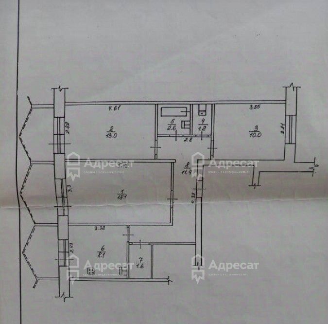 квартира г Волгоград р-н Кировский ул им. Кирова 96 фото 3