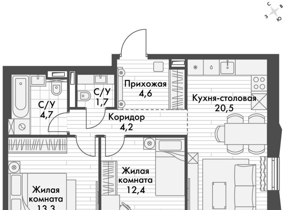 квартира г Владивосток р-н Ленинский ул Крылова 10/2 фото 1