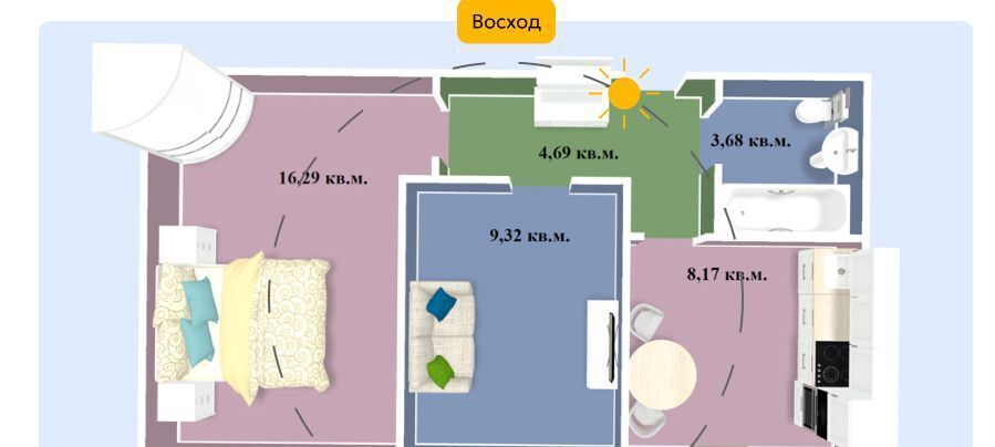 квартира г Омск р-н Центральный ул Завертяева 18к/11 фото 1