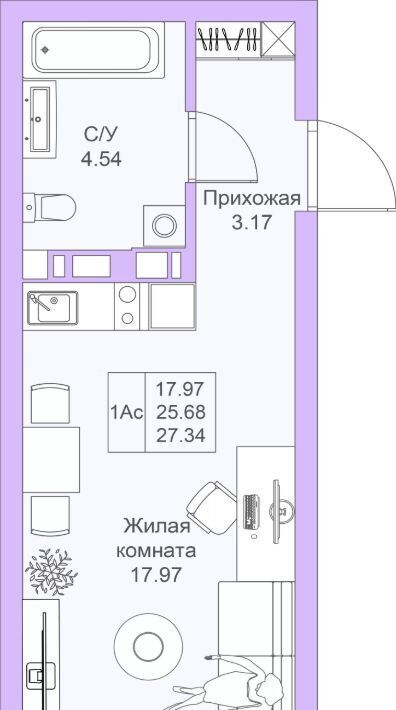 квартира г Казань метро Горки Светлая Долина жилой комплекс фото 1