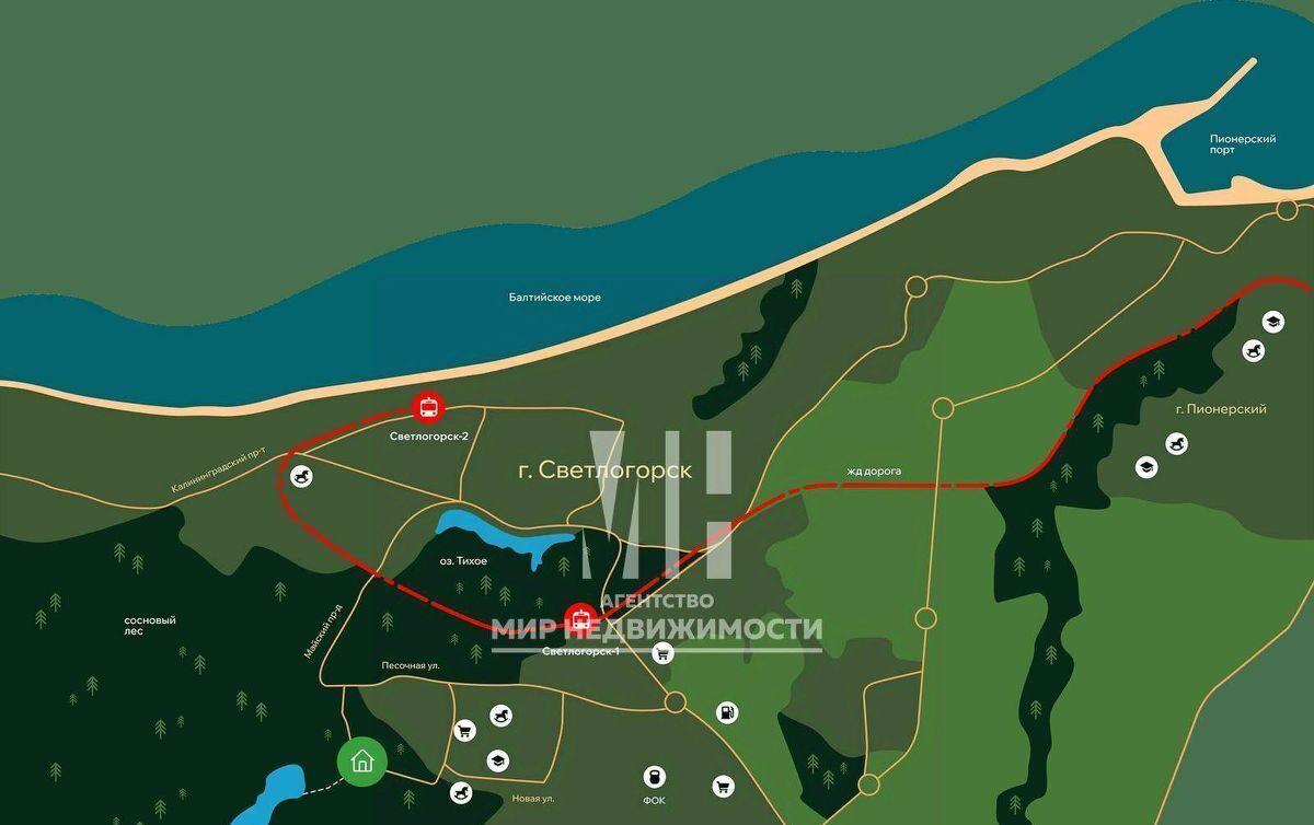 квартира р-н Светлогорский г Светлогорск ул Новая 108/114 фото 11