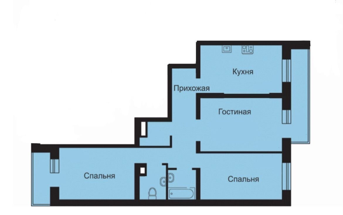 квартира г Иркутск р-н Октябрьский ул Седова 65а/5 фото 20