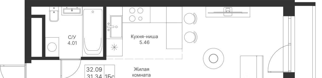 квартира г Казань метро Горки ЖК «Мой ритм» фото 1