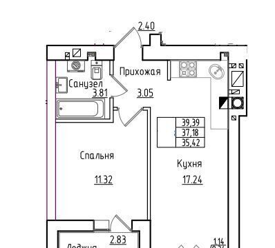 квартира г Калининград р-н Ленинградский ул Согласия 53б фото 1