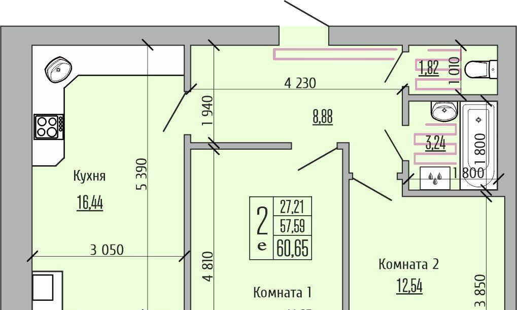 квартира р-н Рыбновский г Рыбное ЖК «Аист» фото 2