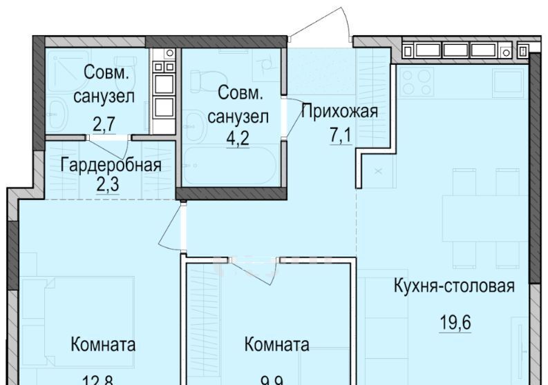 квартира г Казань Аметьево, Паркмаяк жилой комплекс фото 1
