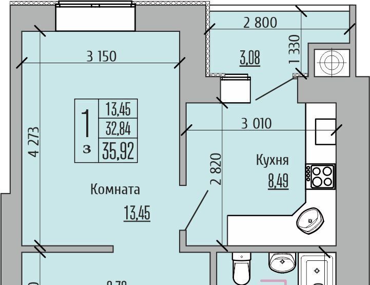 квартира р-н Рыбновский г Рыбное ЖК «Аист» фото 2