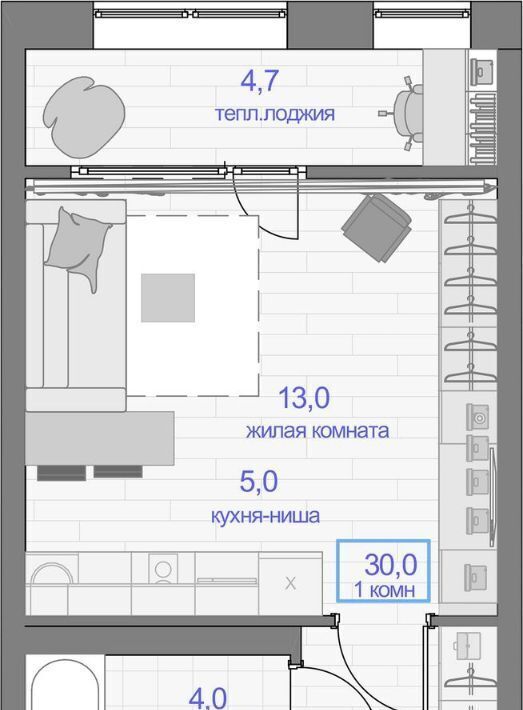 квартира г Красноярск р-н Кировский ул Кутузова 2 фото 2