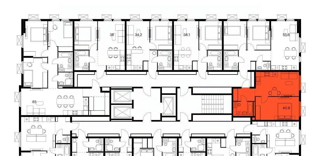 квартира г Мытищи Ярославский квартал жилой комплекс, 1. 1, Медведково фото 2