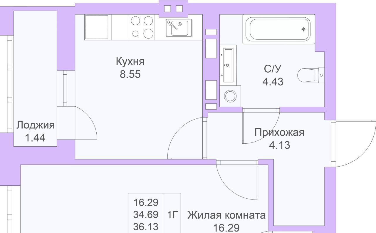 квартира г Казань метро Горки ЖК «Светлая долина» фото 5