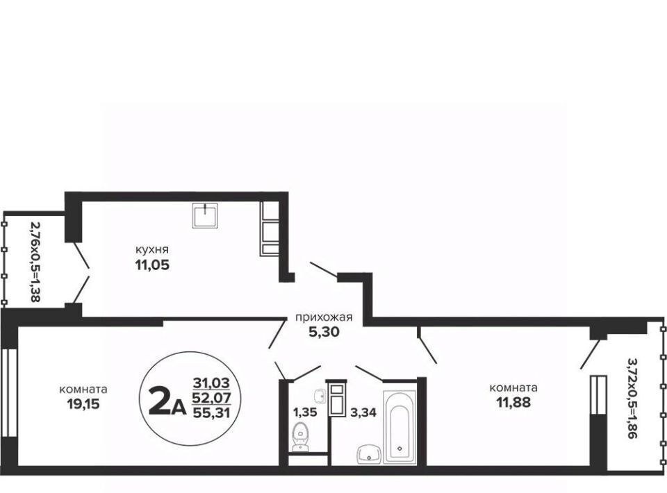 квартира г Краснодар р-н Прикубанский ул Российская 257/7 1 фото 1