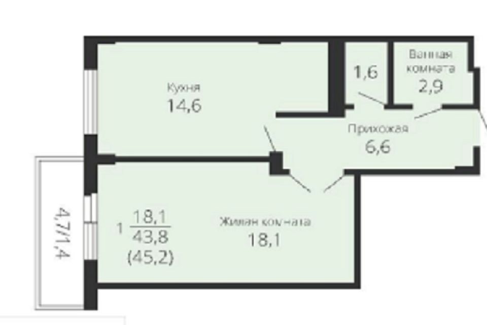 квартира г Краснодар ул им. Академика Фёдорова 13 муниципальное образование Краснодар фото 2