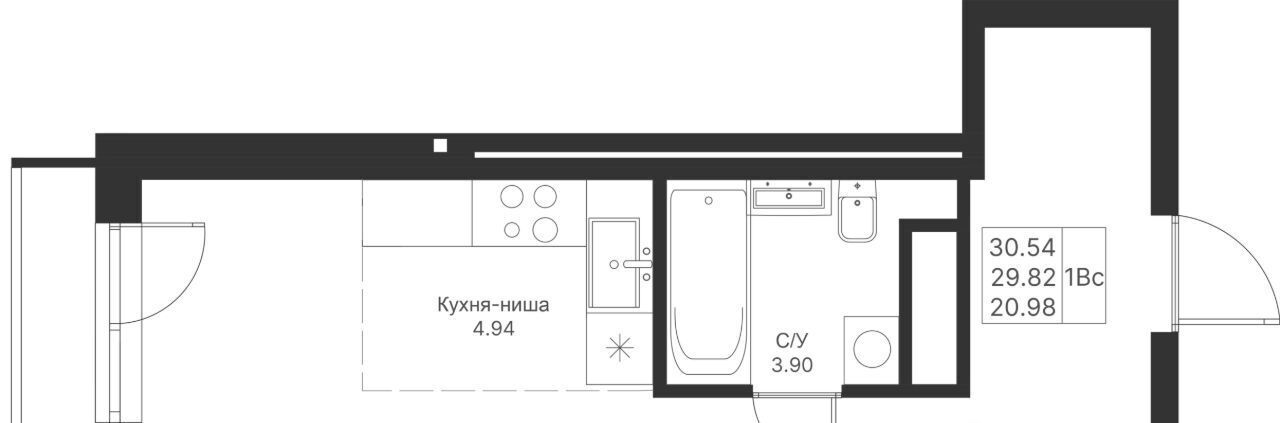 квартира г Казань метро Горки ПК 4, Мой Ритм жилой комплекс фото 3