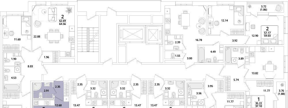 квартира г Санкт-Петербург метро Московская ул Кубинская 82к/3 фото 2