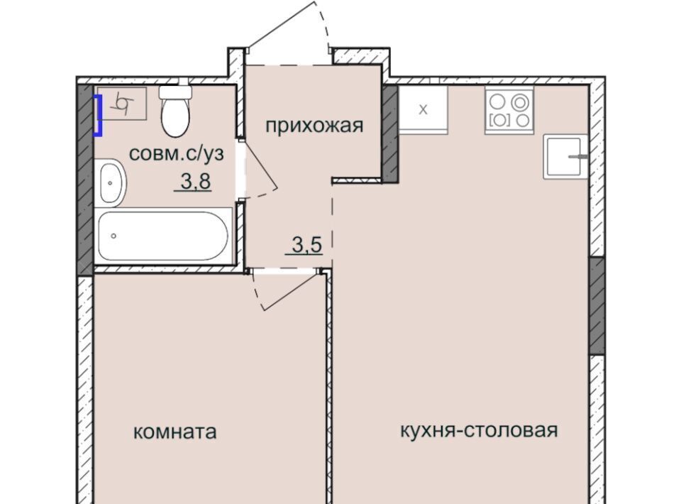 квартира г Ижевск р-н Индустриальный Культбаза ЖК «Ежевика» 8 жилрайон, 8-й мкр фото 1
