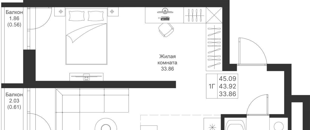 квартира г Казань метро Горки ЖК «Мой ритм» фото 1