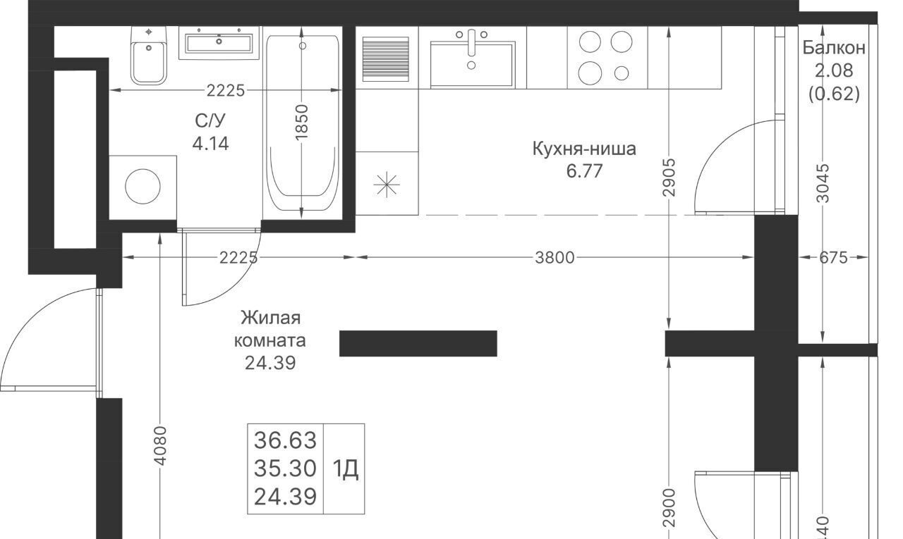 квартира г Казань метро Горки ЖК «Мой ритм» фото 3