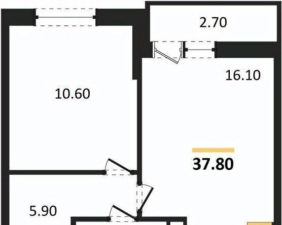 квартира г Краснодар р-н Прикубанский ул им. лётчика Позднякова 2к/17 фото 1