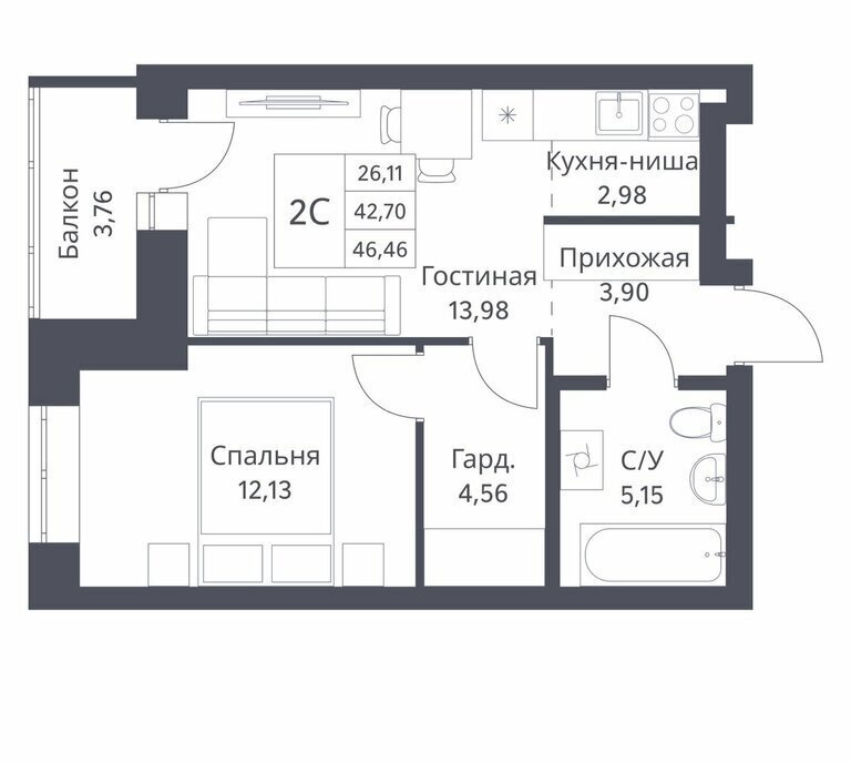 квартира г Новосибирск р-н Калининский Заельцовская Северный фото 1