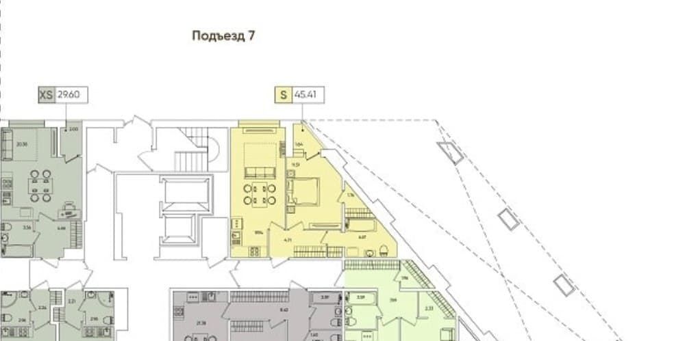 квартира г Санкт-Петербург метро Комендантский Проспект ул Планерная 87к/1 фото 2