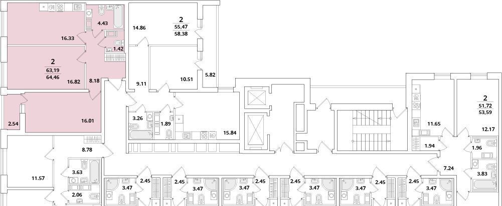 квартира г Санкт-Петербург метро Московская ул Кубинская 82к/3 фото 2