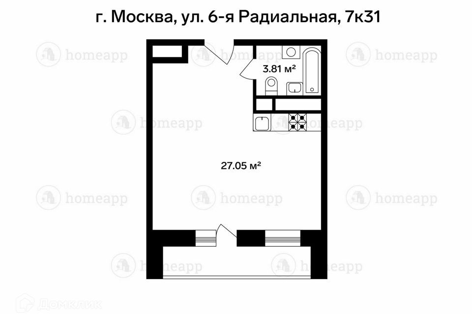 квартира г Москва ул 6-я Радиальная 7 Южный административный округ фото 2