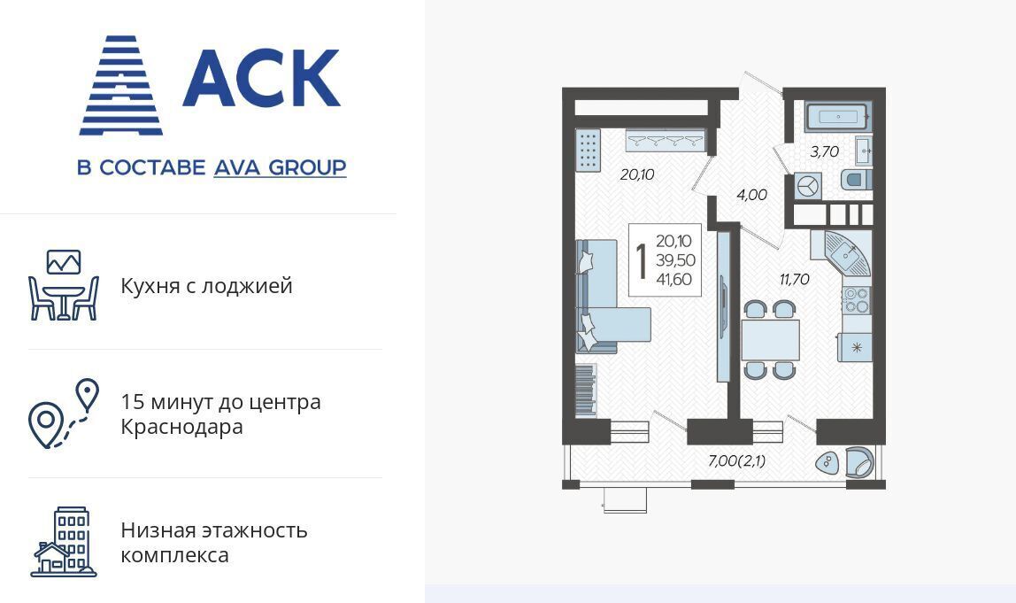 квартира г Краснодар р-н Прикубанский микрорайон 9-й километр ул Ярославская 115/3 фото 1