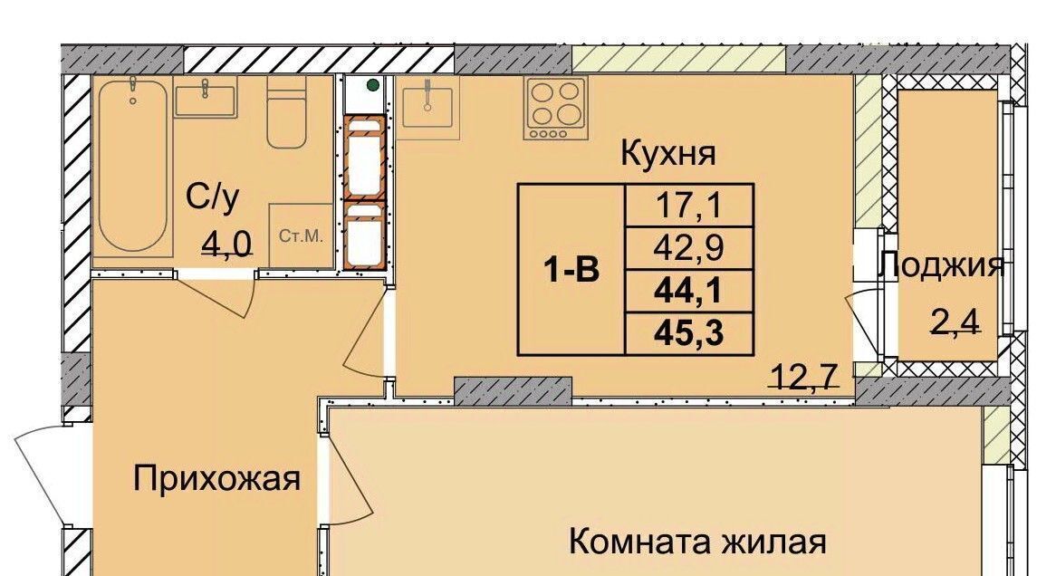 квартира г Нижний Новгород Горьковская ул 1-я Оранжерейная фото 1