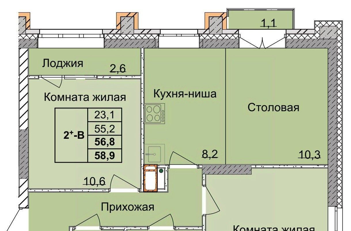 квартира г Нижний Новгород Горьковская ул 1-я Оранжерейная фото 1