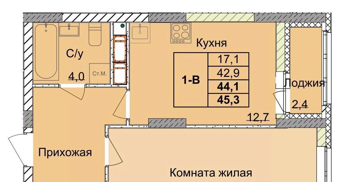 квартира г Нижний Новгород Горьковская ул 1-я Оранжерейная фото 1