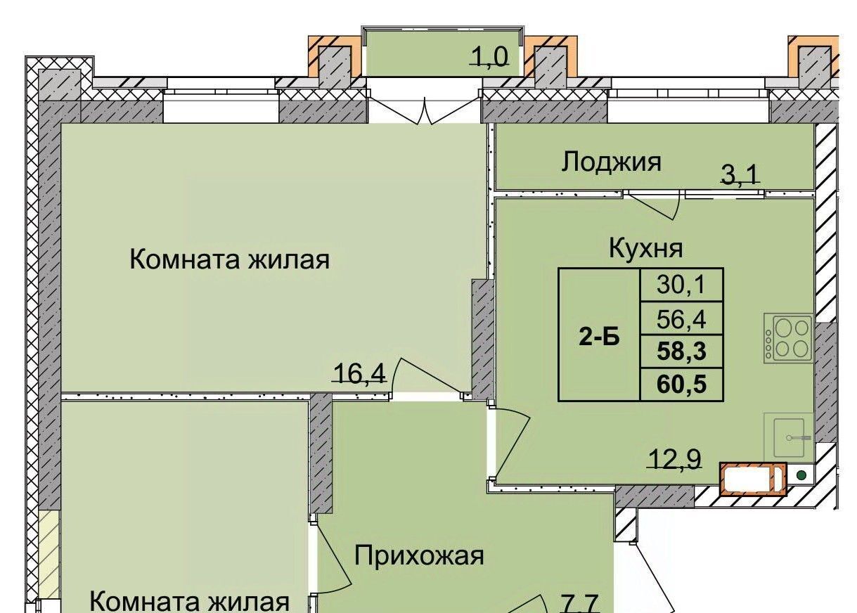 квартира г Нижний Новгород Горьковская ул 1-я Оранжерейная фото 1