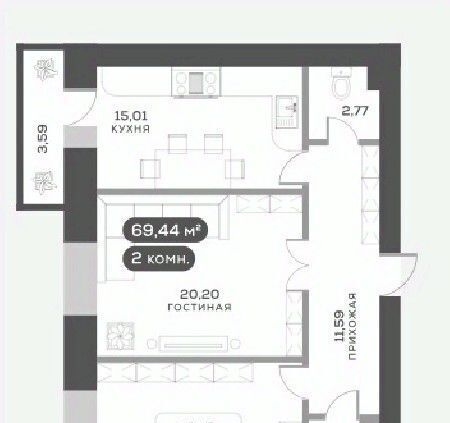 квартира г Красноярск р-н Октябрьский ул Академгородок 80 фото 1