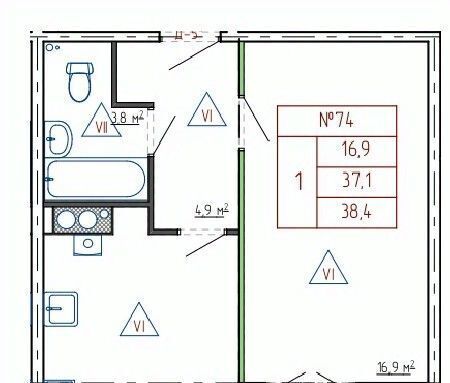 квартира г Кострома ул Южная 38 фото 1