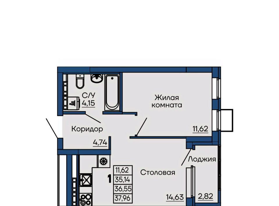 квартира г Екатеринбург Геологическая ул. Библиотечная, 38 фото 1