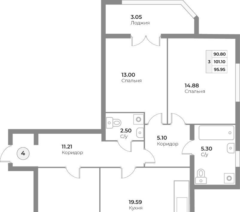 квартира г Калининград р-н Центральный ул Ватутина 38а фото 1