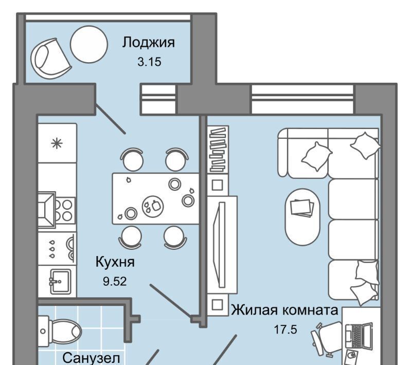 квартира г Ульяновск р-н Заволжский Новый Город ЖК Центрополис 4 Центральный кв-л фото 1