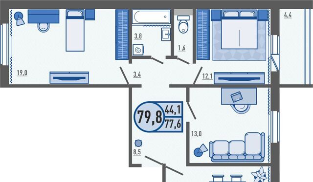 квартира ул Зареченская 10к/2 фото