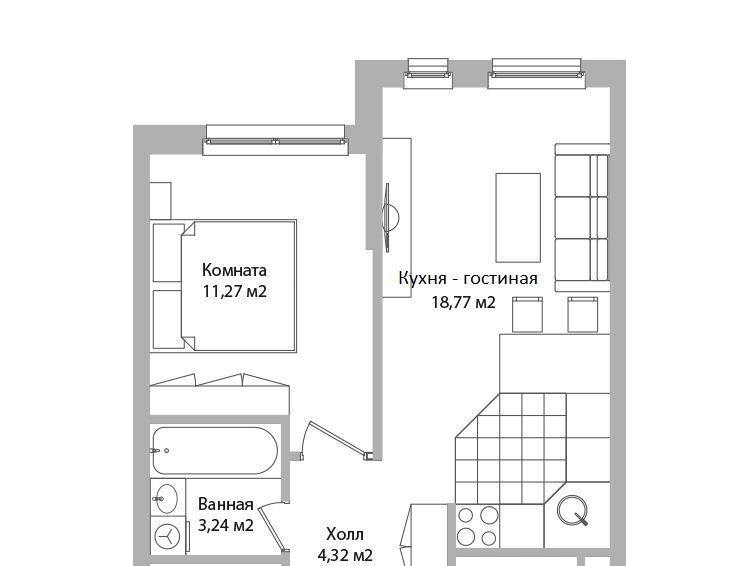 квартира г Зеленоград 14-й микрорайон метро Медведково Московская область, Мытищи фото 1