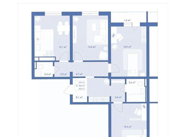 квартира р-н Центральный дом 140б/11 фото